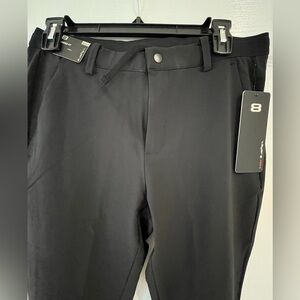 Men’s black flat front pants